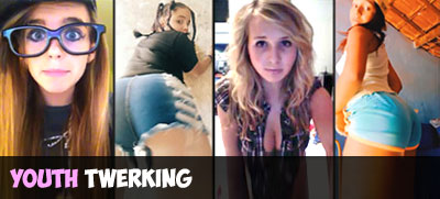 School students twerking